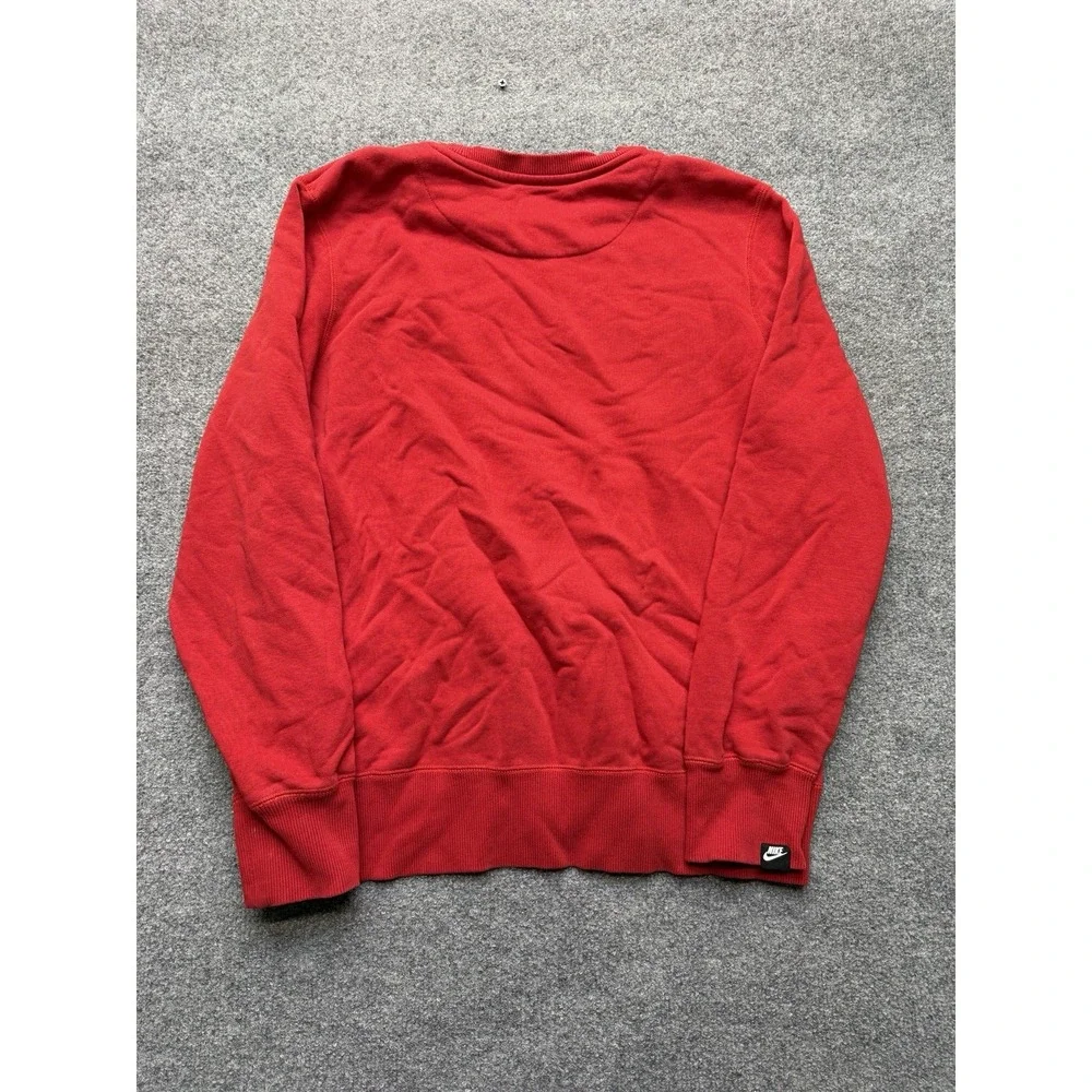 Nike Y2K Men's Crewneck Sweatshirt Size XL Red and Black Long‎ Sleeve Pullover